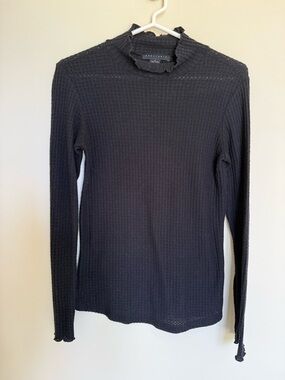 Sanctuary Black Textured Knit Top